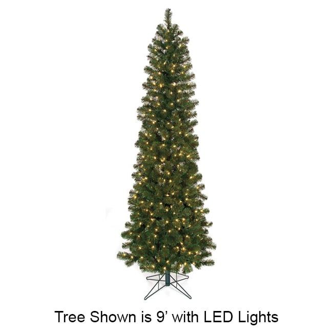 6'Hx26"W Virginia Pine Lighted Artificial Christmas Tree w/Stand -Green - C143301