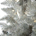 5'Hx34"W Ombre Tinsel & PVC LED-Lighted Artificial Christmas Tree w/Stand -Black/Silver/White - C150394