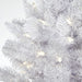 5'Hx34"W Ombre Tinsel & PVC LED-Lighted Artificial Christmas Tree w/Stand -Black/Silver/White - C150394