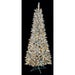 7'Hx38"W Flocked Pine LED-Lighted Artificial Christmas Tree w/Stand -White/Green - C150574