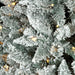 5'Hx26"W Flocked Pine LED-Lighted Artificial Christmas Tree w/Stand -White/Green - C150564