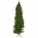 7'6"Hx56"W Flat Noble Artificial Christmas Tree, LED Pre-Lit (Multicolor) -Green - C150689
