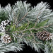 36" Artificial Flocked Longleaf, Pinecone & Silver Iced Twig Wreath -White/Green - C160036
