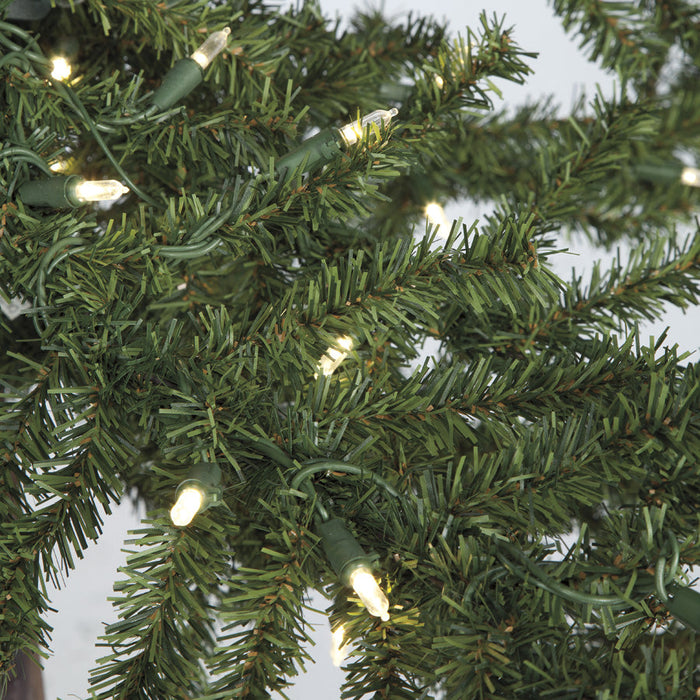 10'Hx56"W Natural Trunk Alpine Artificial Tree, LED Pre-Lit -Green - C160214
