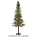 10'Hx56"W Natural Trunk Alpine LED-Lighted Artificial Tree w/Base -Green - C160214