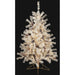 4'Hx32"W Flocked & Glittered Butte & Pinecones Lighted Artificial Christmas Tree w/Stand -Cream/Beige - C160301