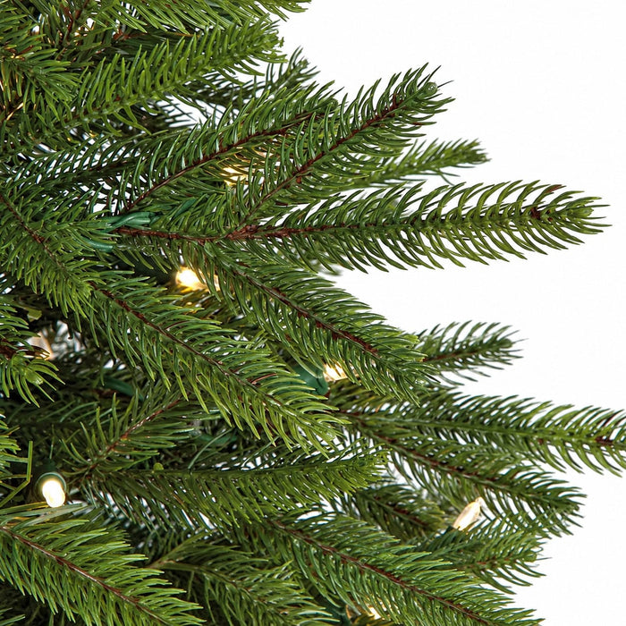 5'Hx39"W PE Natural Trunk Red Spruce Artificial Tree, LED Pre-Lit -Green - C160444