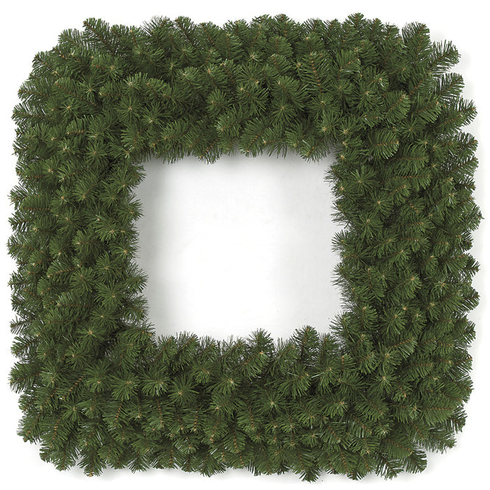 36" Artificial Pine Square-Shaped Hanging Wreath -Green - C170880