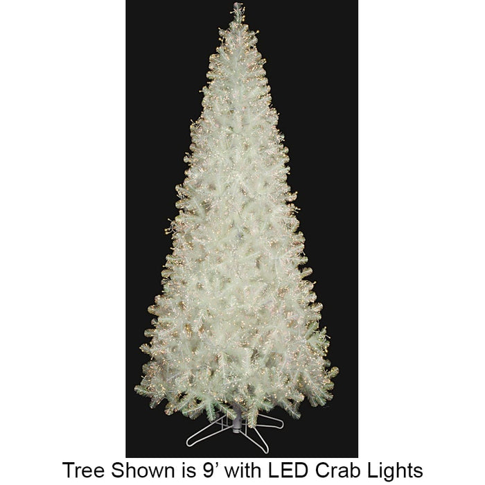12'Hx64"W Iridescent Tinsel Multi Functional LED-Lighted Artificial Christmas Tree w/Stand -Clear/Assorted - C171144