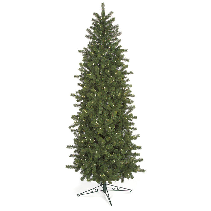 7'6"Hx40"W PE Douglas Fir LED-Lighted Artificial Christmas Tree w/Stand -Green - C171244