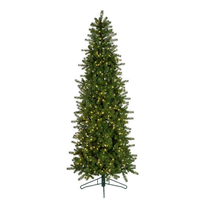 9'Hx46"W PE Douglas Fir Artificial Christmas Tree, LED Pre-Lit -Green - C171254