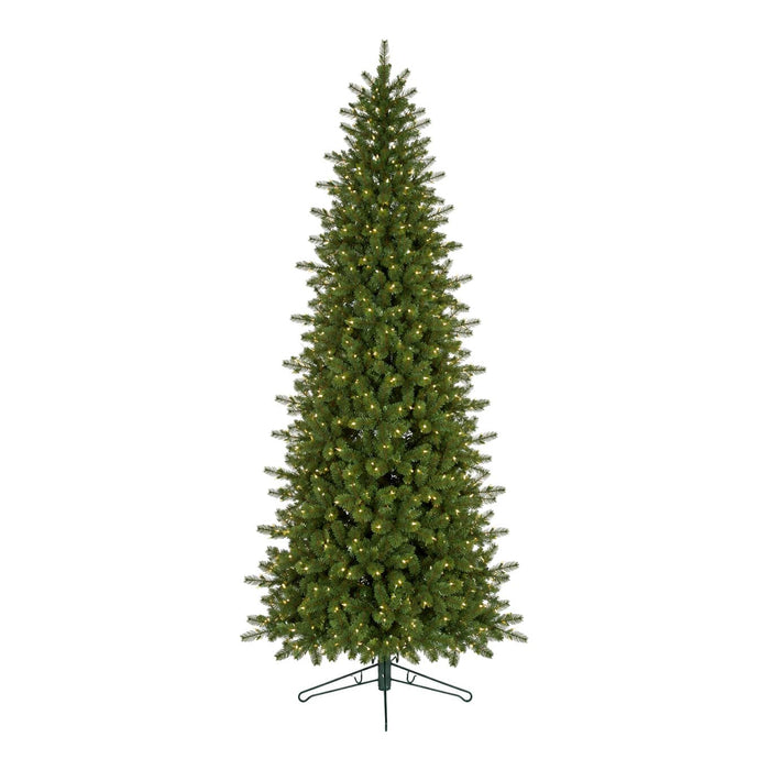 12'Hx58"W PE Douglas Fir Artificial Christmas Tree, LED Pre-Lit -Green - C171264