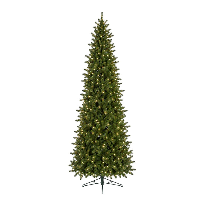 15'Hx70"W PE Douglas Fir Artificial Christmas Tree, LED Pre-Lit -Green - C171274
