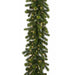 6'Lx12"W PE Artificial Mixed Fir Garland, LED Pre-Lit -Green - C171474