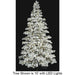 10'Hx74"W Heavy Flocked & Glittered Pine Artificial Christmas Tree, LED Pre-Lit (Warm White, Multi-Mode) -White/Green - C171824
