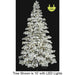 7'6"Hx58"W Heavy Flocked LED-Lighted Artificial Christmas Tree w/Stand -White/Green - C171814