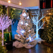 7'6"Hx59"W Heavy Flocked Blizzard Artificial Christmas Tree, Unlit -White/Green - C171900