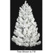 12'Hx94"W Heavy Flocked Blizzard Artificial Christmas Tree, Unlit -White/Green - C171920