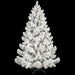 10'Hx75"W Heavy Flocked Blizzard Artificial Christmas Tree, Unlit -White/Green - C171910