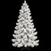 12'Hx94"W Heavy Flocked Blizzard Artificial Christmas Tree, Unlit -White/Green - C171920