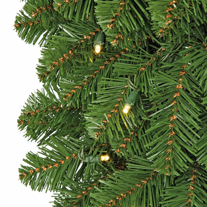 60" Artificial Oregon Pine Teardrop Swag, LED Pre-Lit -Green - C172208