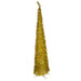 7'Hx17"W Tinsel Pop Up Artificial Christmas Tree, LED Pre-Lit -Gold - C180288