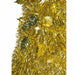 5'Hx15"W Tinsel & Foil Holly Leaves Pop Up Artificial Christmas Tree, LED Pre-Lit -Gold - C180318