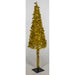 5'Hx15"W Tinsel & Foil Holly Leaves Pop Up LED-Lighted Artificial Christmas Tree w/Stand -Gold - C180318