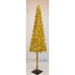 7'Hx20"W Tinsel & Foil Holly Leaves Pop Up LED-Lighted Artificial Christmas Tree w/Stand -Gold - C180348