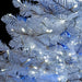 5'Hx35"W Park Avenue Slim Artificial Christmas Tree, LED Pre-Lit (White+Blue, Multi-Mode) -White - C180608