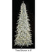 12'Hx59"W Matte Silver LED-Lighted Artificial Christmas Tree w/Stand -Silver/Iridescent - C180654