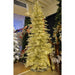 7'6"Hx55"W Tinsel Sparkling Champagne Artificial Christmas Tree, Micro LED Pre-Lit -Champagne - C180814