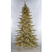 9'Hx61"W Sparkling Champagne Tinsel Crab LED-Lighted Artificial Christmas Tree w/Stand -Champagne - C180824
