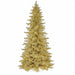 15'Hx80"W Tinsel Sparkling Champagne Artificial Christmas Tree, Micro LED Pre-Lit -Champagne - C183304