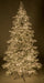 7'6"Hx50"W Flocked Polaris Artificial Christmas Tree, Micro LED Pre-Lit (Warm White, Multi-Mode) -White - C181004