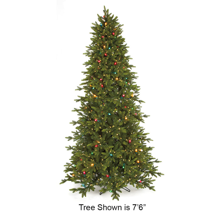 9'Hx64"W PE Pippa Pine Twinkle LED & C7 Multi Color Lighted Artificial Christmas Tree w/Stand -Green - C181129