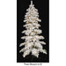 7'6"Hx54"W Heavy Flocked Blizzard C7 Frosted & LED-Lighted Artificial Christmas Tree w/Stand -White - C181174