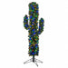 5'6" Cactus Artificial Christmas Tree, LED Pre-Lit (Multicolor) -Green - C183009