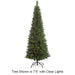 9'Hx42"W Pencil Pine Lighted Artificial Christmas Tree w/Stand -Green - C60131