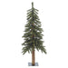 3'Hx14"W Natural Trunk Alpine Artificial Tree w/Base -Green (pack of 4) - C6230