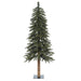 4'Hx19"W Natural Trunk Alpine Artificial Tree w/Base -Green (pack of 2) - C6240