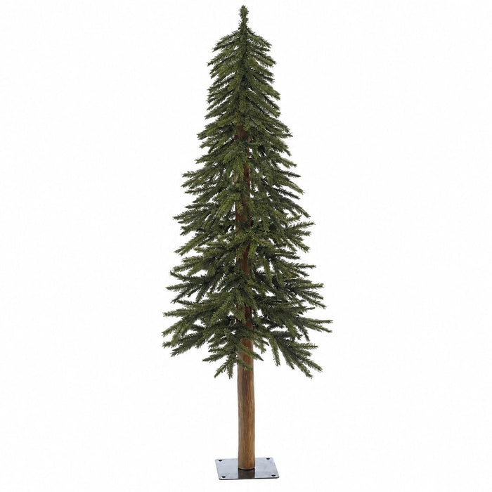 5'Hx22"W Natural Trunk Alpine Artificial Tree, Unlit -Green - C6250