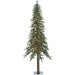 7'Hx32"W Natural Trunk Alpine LED-Lighted Artificial Tree w/Base -Green - C6274