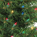 9'Hx30"W Charleston Pencil Pine Artificial Christmas Tree, Pre-Lit (Multicolor) -Green - C-71082