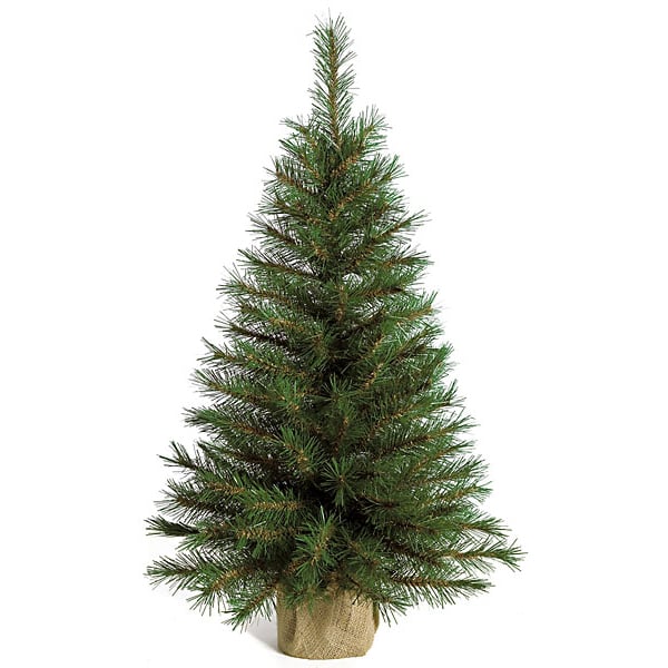 36"Hx19"W Pine Artificial Tree w/Burlap Base -Green (pack of 4) - C70620