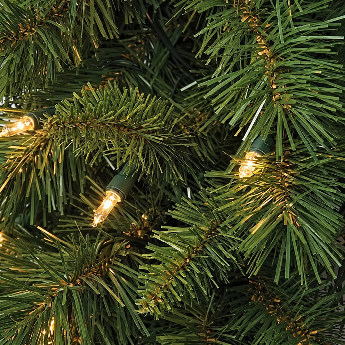 72" Artificial Mixed Pine Teardrop Swag, Pre-Lit -Green - C84471