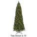 7'6"Hx44"W Virginia Pine Artificial Christmas Tree, LED Pre-Lit -Green - C84814