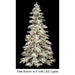 9'Hx65"W Heavy Flocked Pine LED-Lighted Artificial Christmas Tree w/Stand -White/Green - C91054