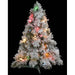 30"Hx25"W Flocked Mini Pine Multi Color Lighted Artificial Tree w/Stand -White (pack of 2) - C91092