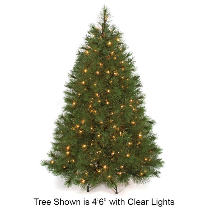 4'6"Hx36"W Arolla Pine LED-Lighted Artificial Tree w/Stand -Green - C91414